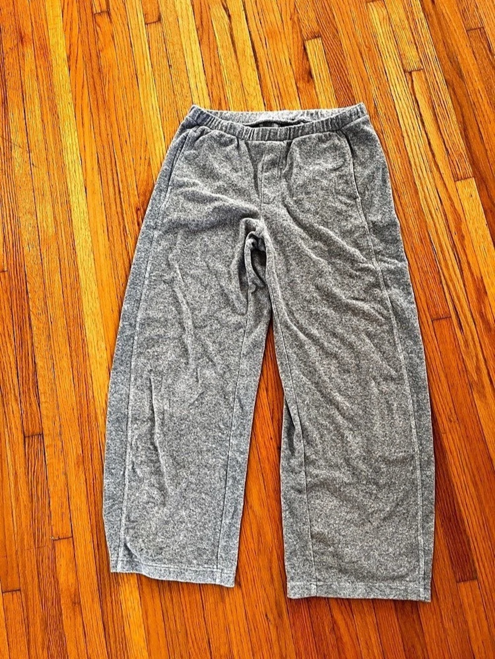 Gray Jogger Terry Cloth Pants